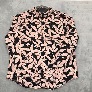 Eighth Avenue Men's Long Sleeve Floral Dress Shirt Size L